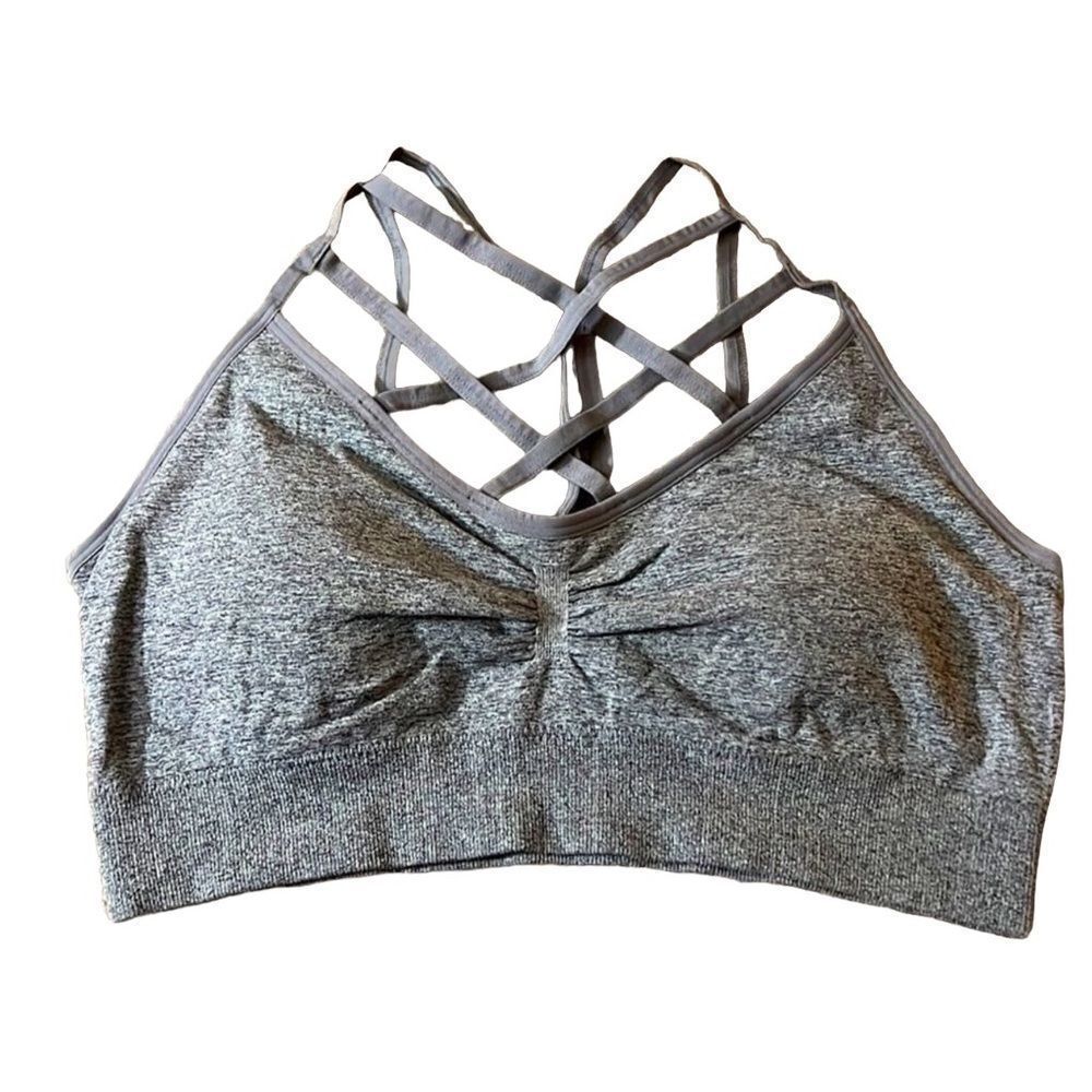 Zenana Outfitters PLUS SIZE Gray Padded Cage Bralette